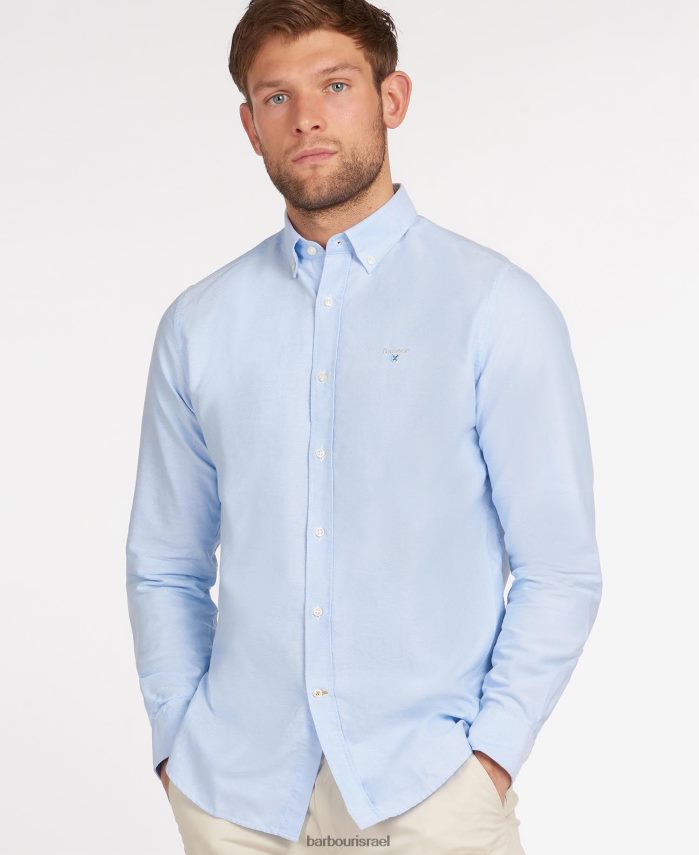 Barbour ירוק גברים חולצה מחויטת אוקספורד 3 R86Z6X364 הַלבָּשָׁה