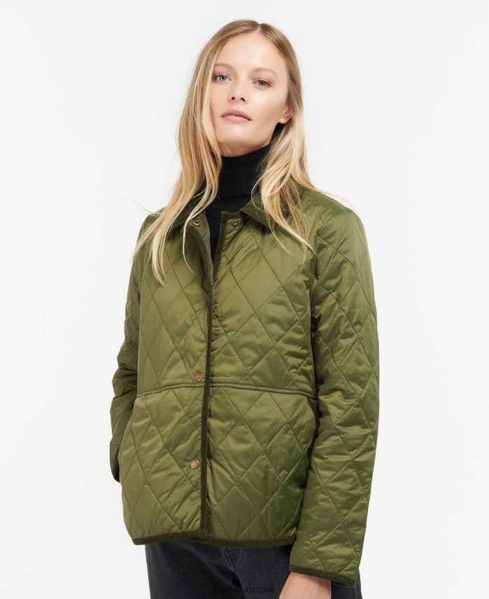 Barbour שָׁחוֹר נשים ז'קט קווילטי של Clydebank R86Z6X1465 הַלבָּשָׁה