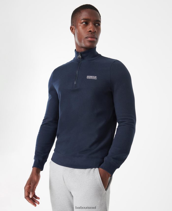 Barbour שָׁחוֹר גברים סווטשירט בינלאומי חיוני לחצי רוכסן R86Z6X1020 הַלבָּשָׁה