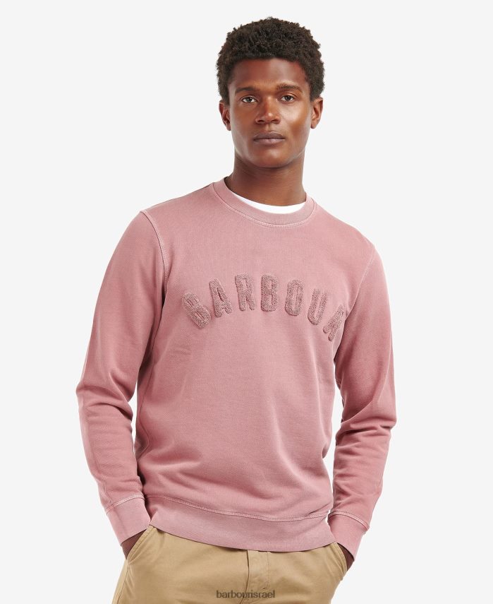 Barbour כחול פודרה גברים סוודר לוגו גדול עם צווארון צוואר R86Z6X1030 הַלבָּשָׁה