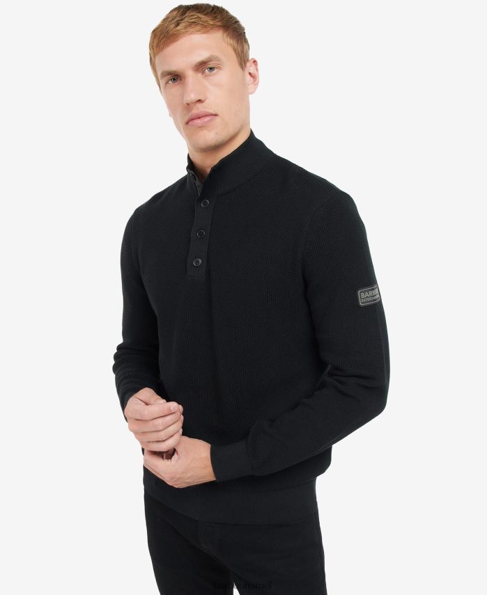 Barbour שחור קלאסי גברים מגשר סרוג אזוב R86Z6X1079 הַלבָּשָׁה