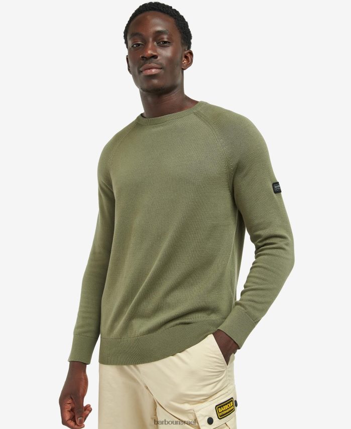Barbour הצי הבינלאומי גברים סוודר כותנה עם צווארון עגול R86Z6X1121 הַלבָּשָׁה