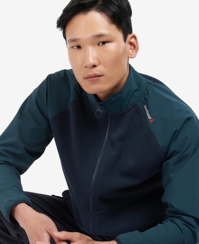 Barbour חיל הים הקלאסי גברים לינגפילד פליס רוכסן R86Z6X1138 הַלבָּשָׁה