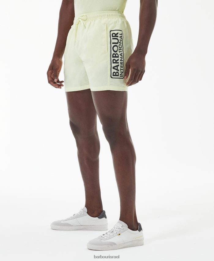 Barbour אובך צהוב גברים מכנסי ים גדולים עם לוגו R86Z6X1214 הַלבָּשָׁה