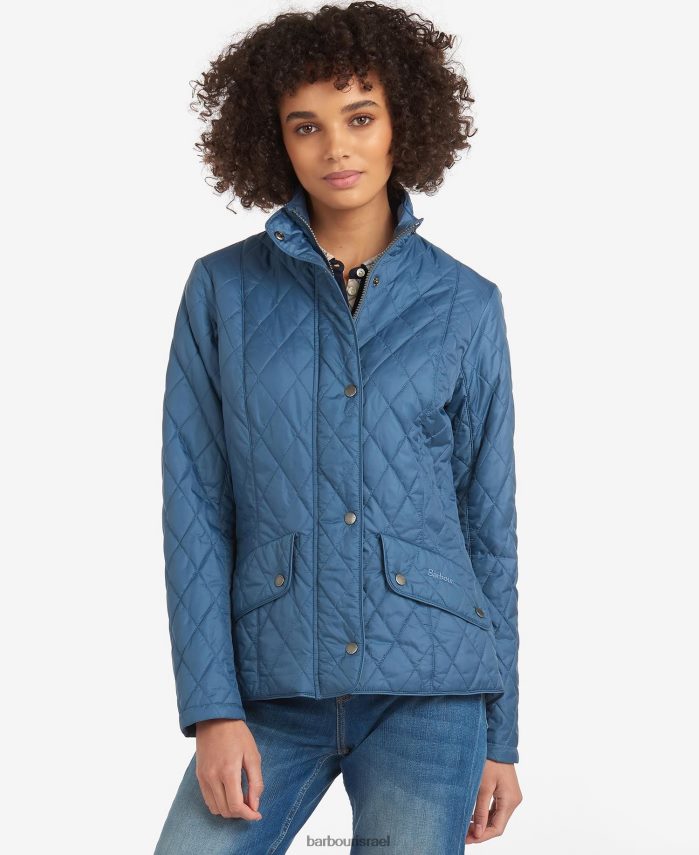 Barbour אבן שחורה נשים ז'קט מרופד פרשים במשקל זבוב R86Z6X1402 הַלבָּשָׁה
