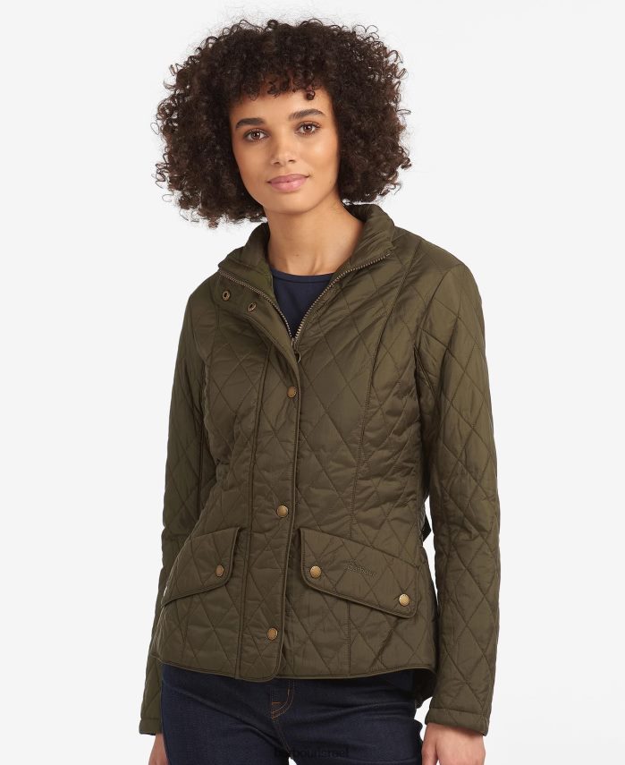 Barbour אבן שחורה נשים ז'קט מרופד פרשים במשקל זבוב R86Z6X1418 הַלבָּשָׁה