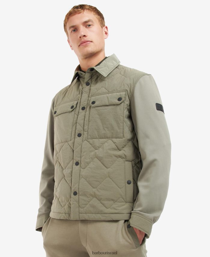 Barbour פטריה כהה גברים ז'קט חולצת קווילט בראדלי R86Z6X143 הַלבָּשָׁה