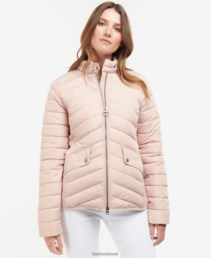 Barbour חוואר זית/זית נשים ז'קט קווילט פרשים למתוח R86Z6X1437 הַלבָּשָׁה