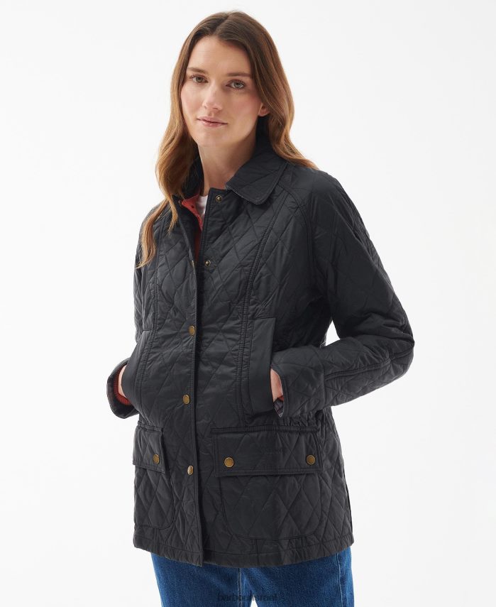 Barbour פְּנִינָה נשים ז'קט קיץ מרופד בקיץ R86Z6X1504 הַלבָּשָׁה