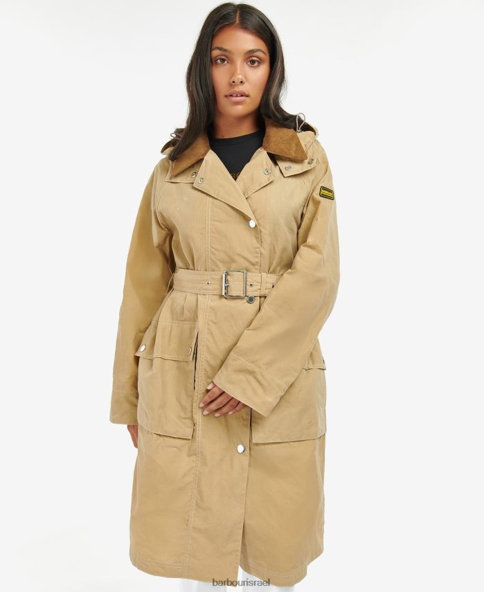 Barbour סימון ירוק חצות/ירוק חצות נשים מעיל טרנץ' עמיד למקלחת רוסין R86Z6X1529 הַלבָּשָׁה