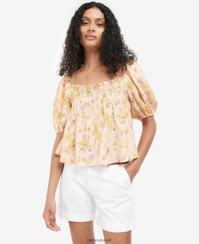 Barbour רב אור נשים חלק עליון קורליין R86Z6X1616 הַלבָּשָׁה