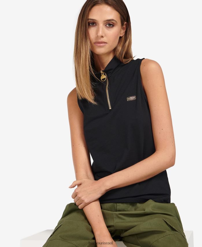 Barbour שחור קלאסי נשים כסוקי חצי רוכסן עליון R86Z6X1672 הַלבָּשָׁה
