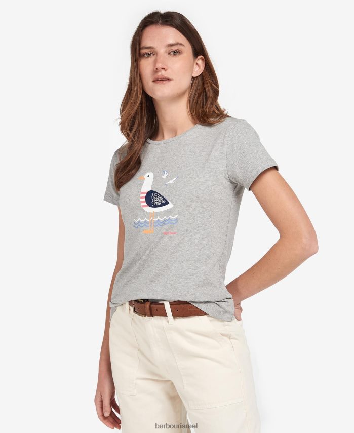 Barbour חיל הים הקלאסי נשים חולצת טריקו של מרסיסייד R86Z6X1686 הַלבָּשָׁה