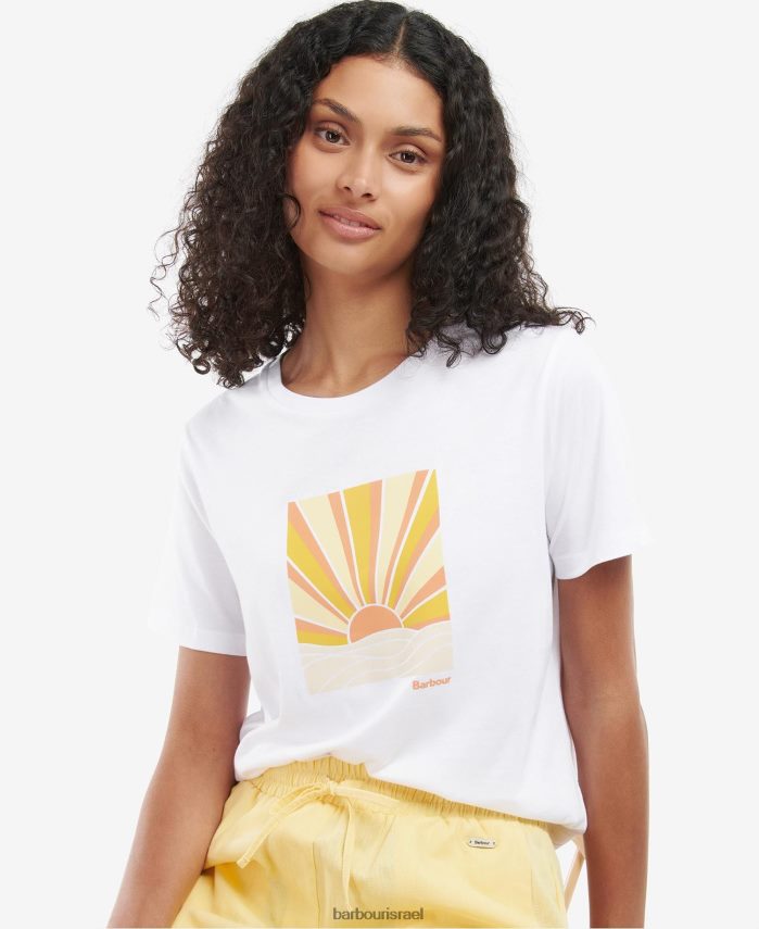 Barbour לבן נשים חולצת טי פנרוז R86Z6X1717 הַלבָּשָׁה