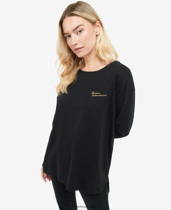 Barbour שחור קלאסי נשים טופ אוטודרום R86Z6X1731 הַלבָּשָׁה