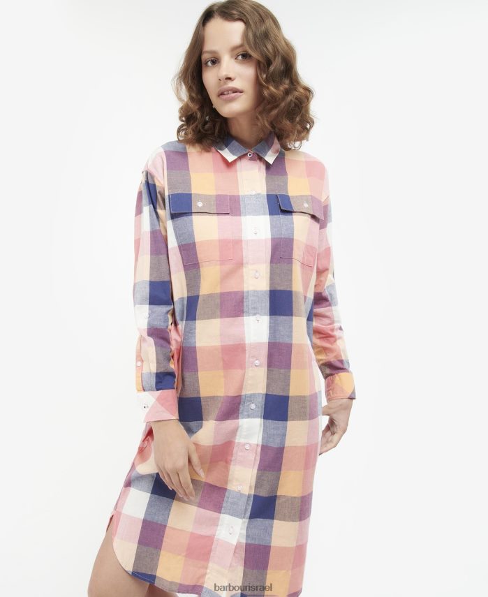 Barbour צ'ק רב נשים שמלת מילקרוס קיץ R86Z6X1835 הַלבָּשָׁה
