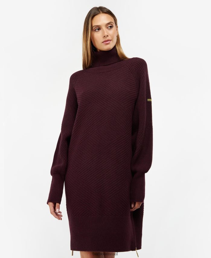 Barbour דובדבן שחור נשים שמלה סרוגה של קלרמונט R86Z6X1882 הַלבָּשָׁה