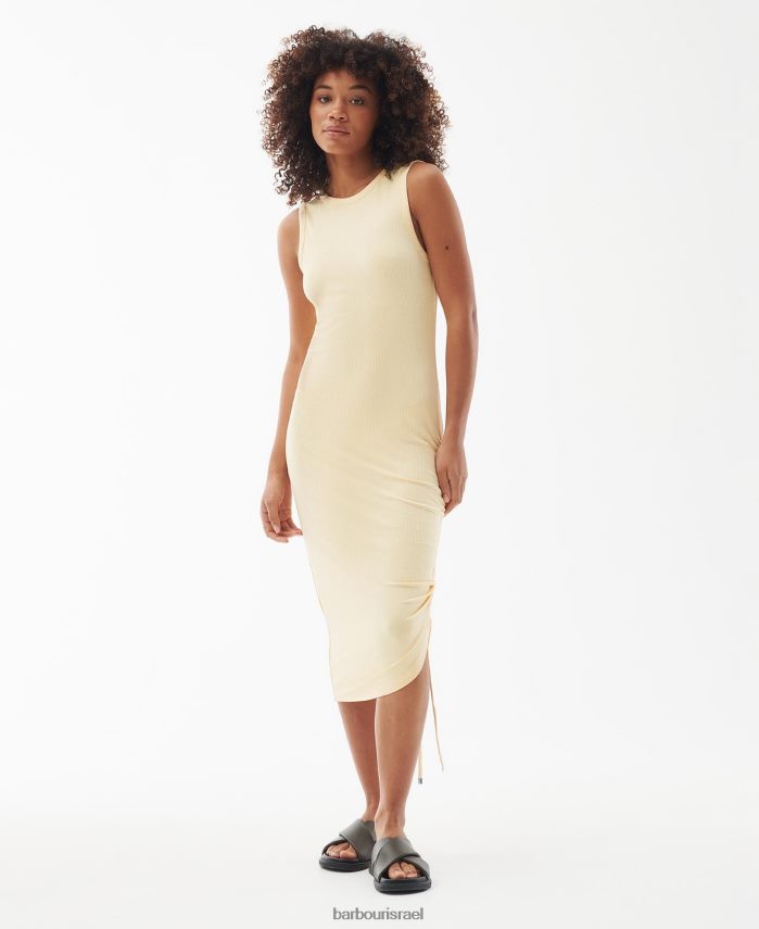 Barbour צהוב רך נשים שמלת לורימר R86Z6X1885 הַלבָּשָׁה