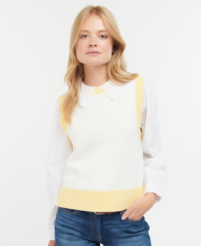 Barbour אקרו נשים אפוד סוודר סרוג של דנה R86Z6X1943 הַלבָּשָׁה