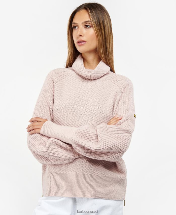 Barbour חימר ורוד נשים סריג קלרמונט R86Z6X1957 הַלבָּשָׁה