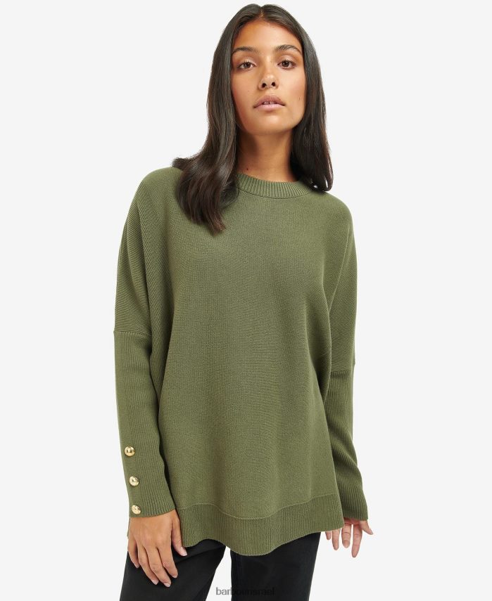 Barbour ירוק חצות נשים מגשר קוביקני R86Z6X1962 הַלבָּשָׁה