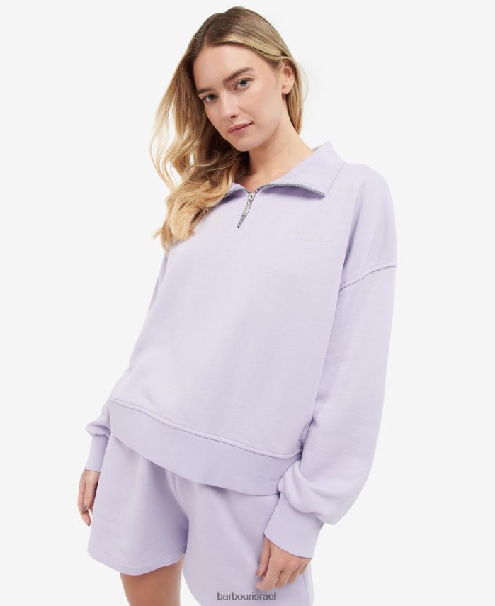 Barbour ויסטריה נשים סווטשירט חצי רוכסן של לנדו R86Z6X2017 הַלבָּשָׁה