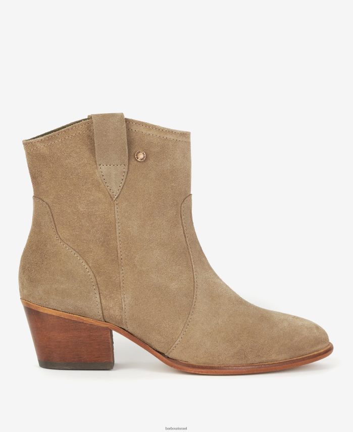 Barbour אָפוֹר חוּם נשים מגפיים מערביות חוליות R86Z6X2053 הַנעָלָה