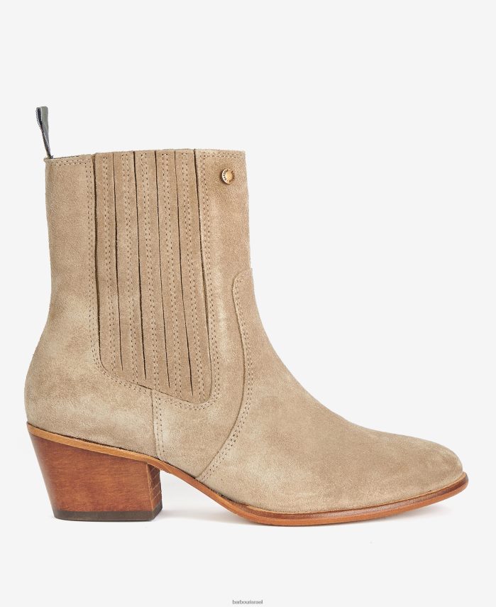 Barbour אָפוֹר חוּם נשים מגפי צ'לסי מערביים R86Z6X2075 הַנעָלָה