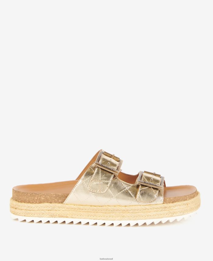 Barbour לבן קלאסי נשים סנדלי קווילט של פמלה יהלום R86Z6X2096 הַנעָלָה