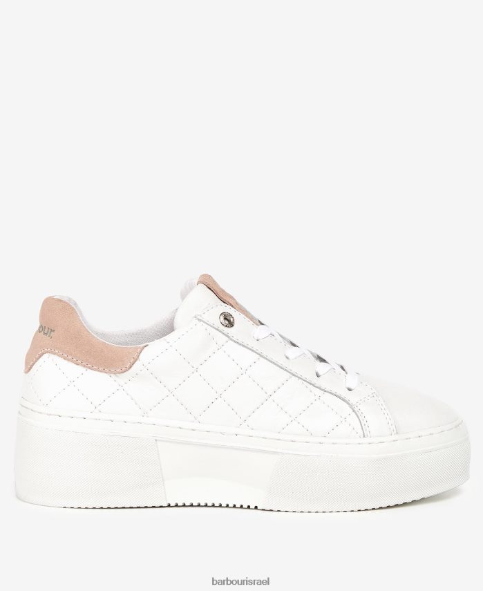 Barbour אדמונית לבנה/כסופה נשים מאמני דרלה R86Z6X2126 הַנעָלָה