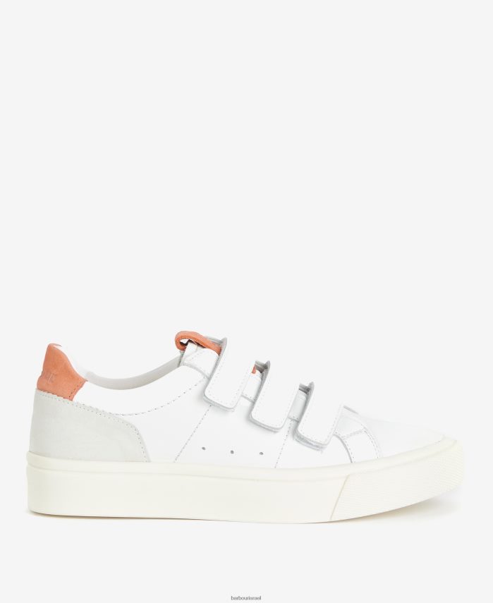 Barbour לבן/לבנדר נשים מאמנים עם רצועות משולשות של ג'ורג'י R86Z6X2137 הַנעָלָה