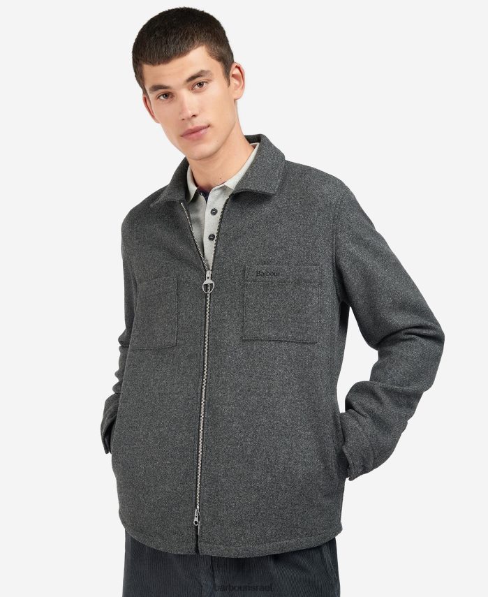 Barbour פחם/קורדובן גברים צמר שנהב R86Z6X220 הַלבָּשָׁה