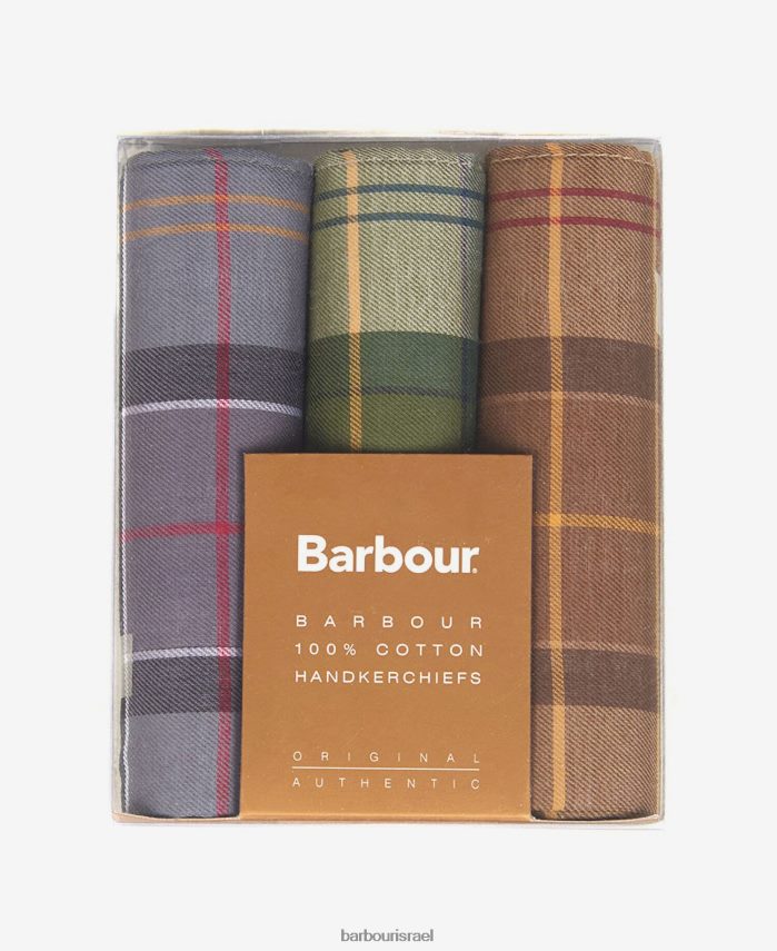 Barbour שעון שחור/מונוכרום גברים מארז מתנה למטפחת R86Z6X2349 אביזרים