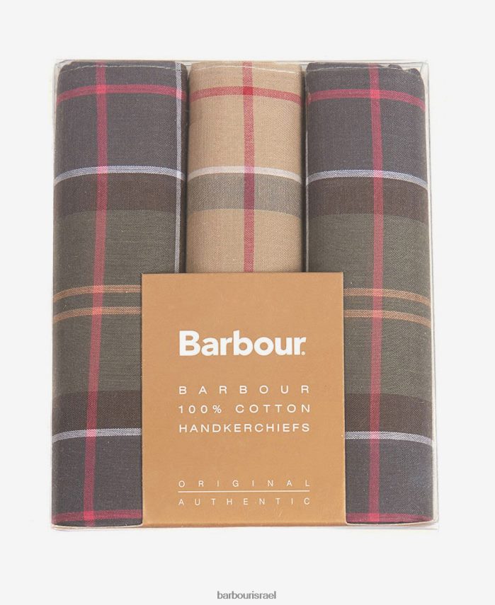 Barbour שעון שחור/מונוכרום גברים מארז מתנה למטפחת R86Z6X2354 אביזרים