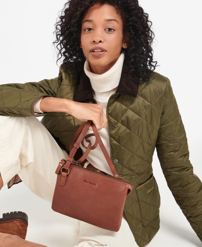 Barbour חום קלאסי נשים תיק קרוסבודי מעור לושי R86Z6X2387 אביזרים