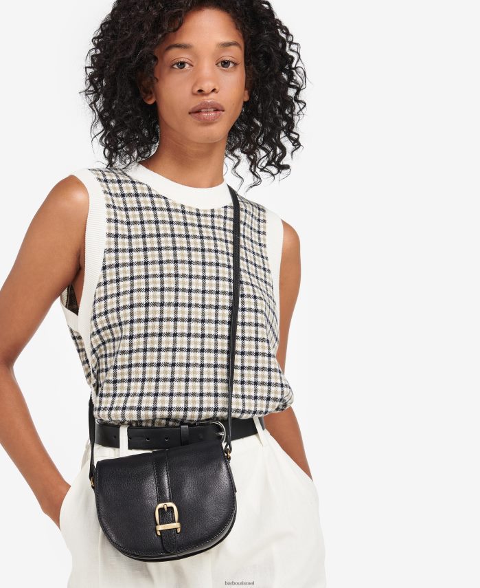 Barbour חום כהה נשים תיק אוכף מעור לייר R86Z6X2403 אביזרים