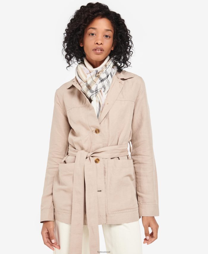 Barbour לחש לבן נשים צעיף ארין טרטן R86Z6X2444 אביזרים