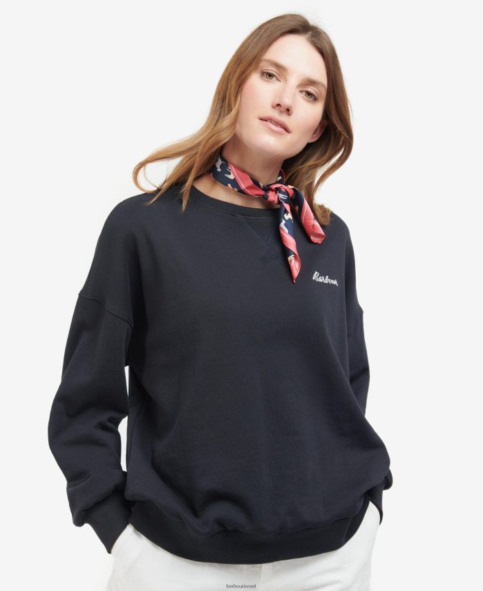 Barbour חיל הים/כלב נשים צעיף מרובע בהדפס כלבים R86Z6X2451 אביזרים