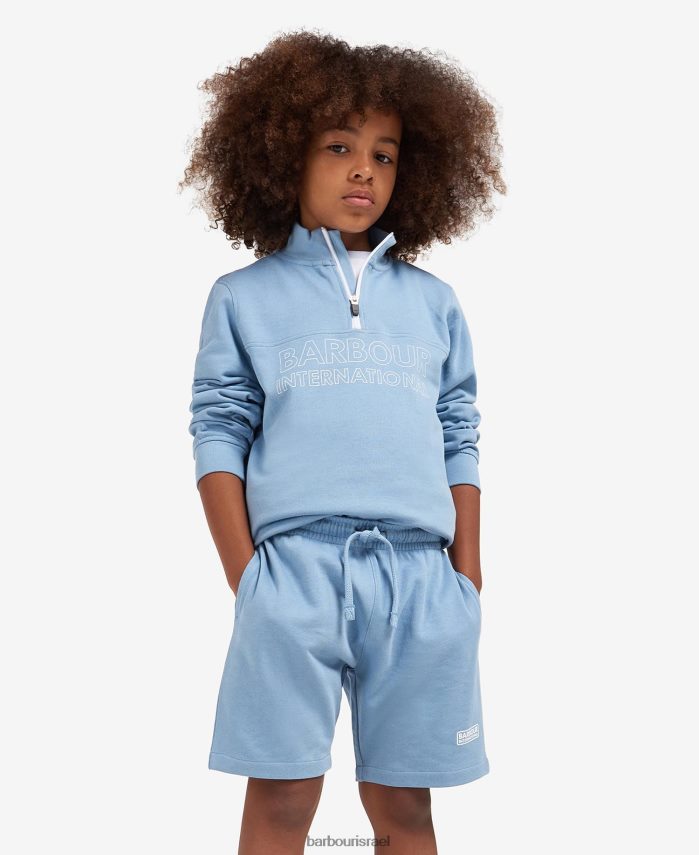 Barbour שחור קלאסי בנים סט סווטשירט ומכנסיים קצרים עם חצי רוכסן R86Z6X2526 הַלבָּשָׁה