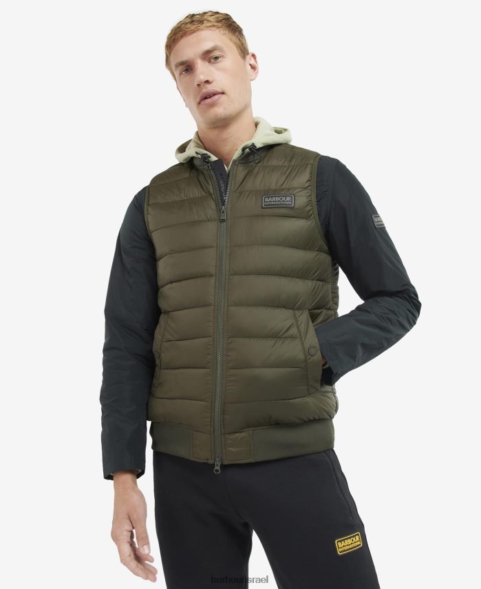 Barbour זית גברים אלגין ג'ילט מרופד R86Z6X275 הַלבָּשָׁה