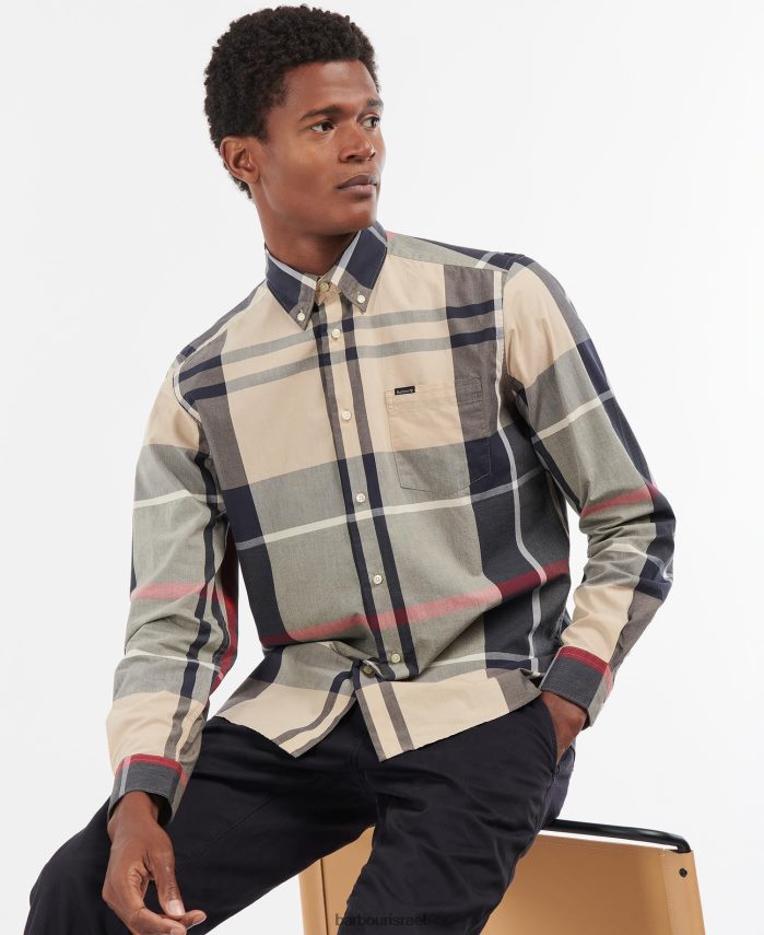 Barbour צי הקיץ גברים חולצה מחויטת האריס R86Z6X306 הַלבָּשָׁה