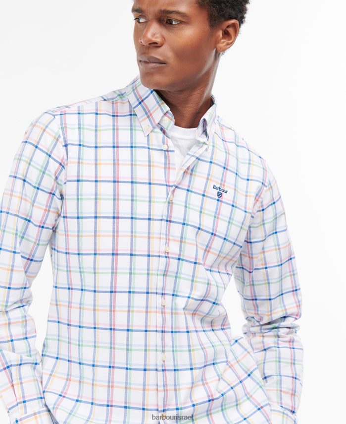 Barbour לבן גברים חולצת קרנטוק R86Z6X312 הַלבָּשָׁה