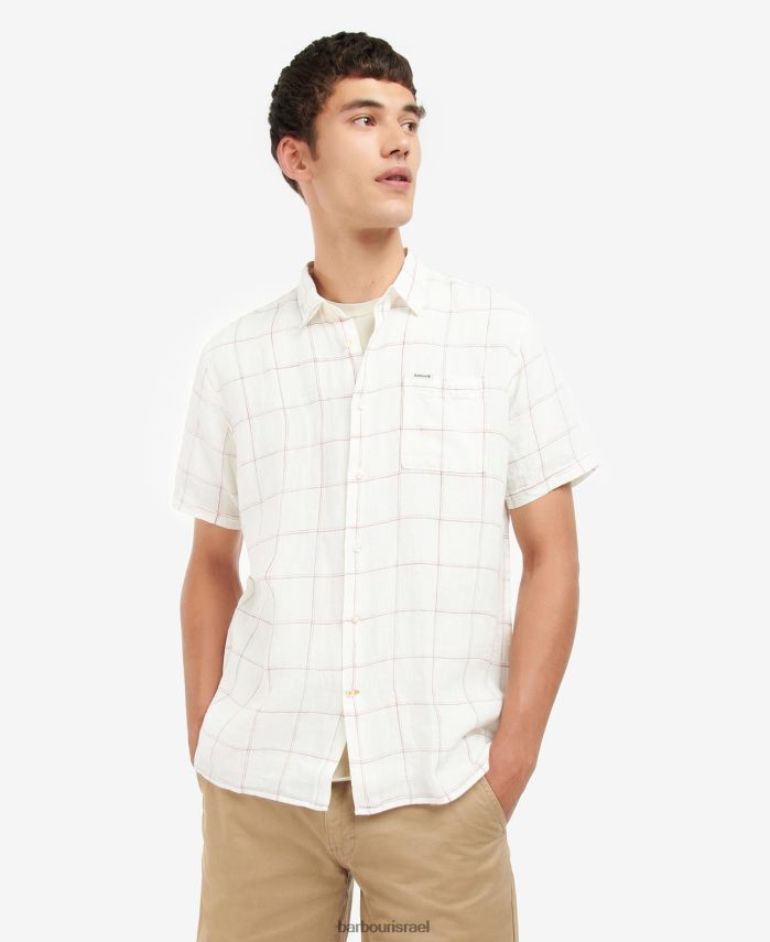 Barbour אקרו גברים חולצת פשתן של בייסטון R86Z6X366 הַלבָּשָׁה