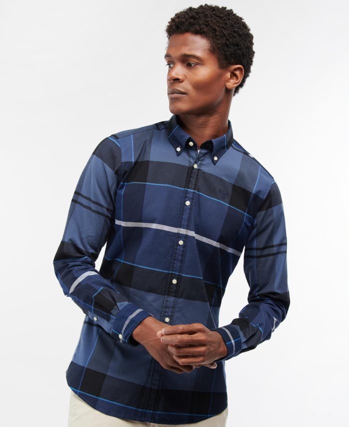 Barbour טרטן קלאסי גברים חולצה מחויטת של סאתרלנד R86Z6X374 הַלבָּשָׁה