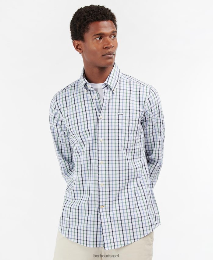 Barbour אָדוֹם גברים חולצה מחויטת אלדון R86Z6X426 הַלבָּשָׁה