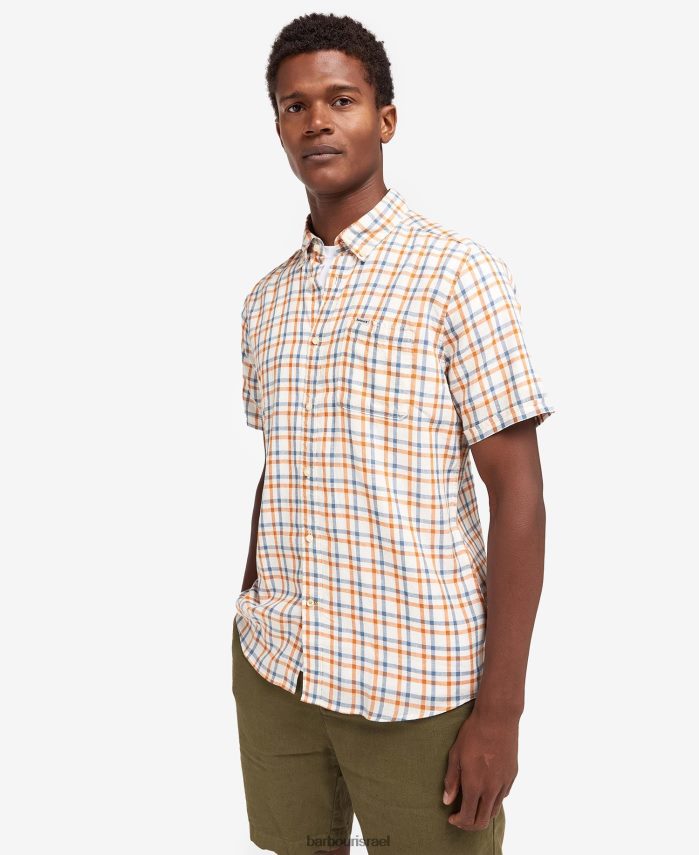 Barbour זית גברים חולצה מחויטת שוליים R86Z6X436 הַלבָּשָׁה