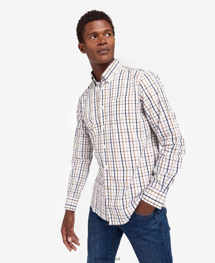 Barbour אָדוֹם גברים חולצה מחויטת אלדון R86Z6X467 הַלבָּשָׁה