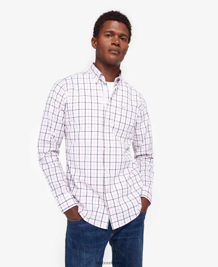 Barbour אבן חול גברים חולצה מחויטת ברדוול R86Z6X488 הַלבָּשָׁה