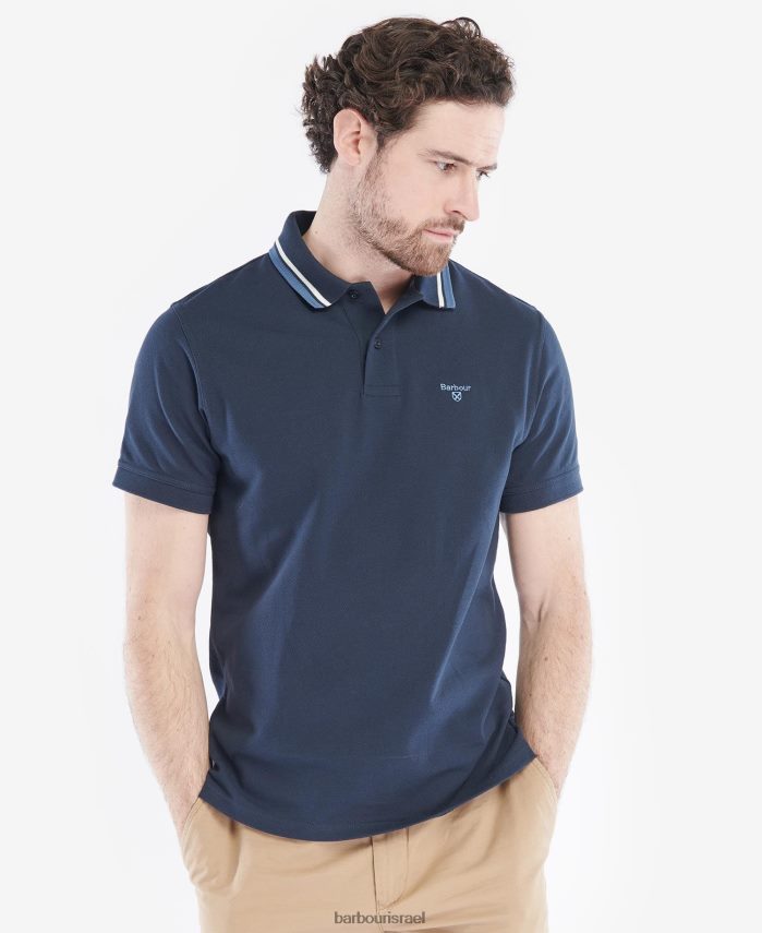 Barbour לבן גברים חולצת פולו של אוטרברן R86Z6X539 הַלבָּשָׁה