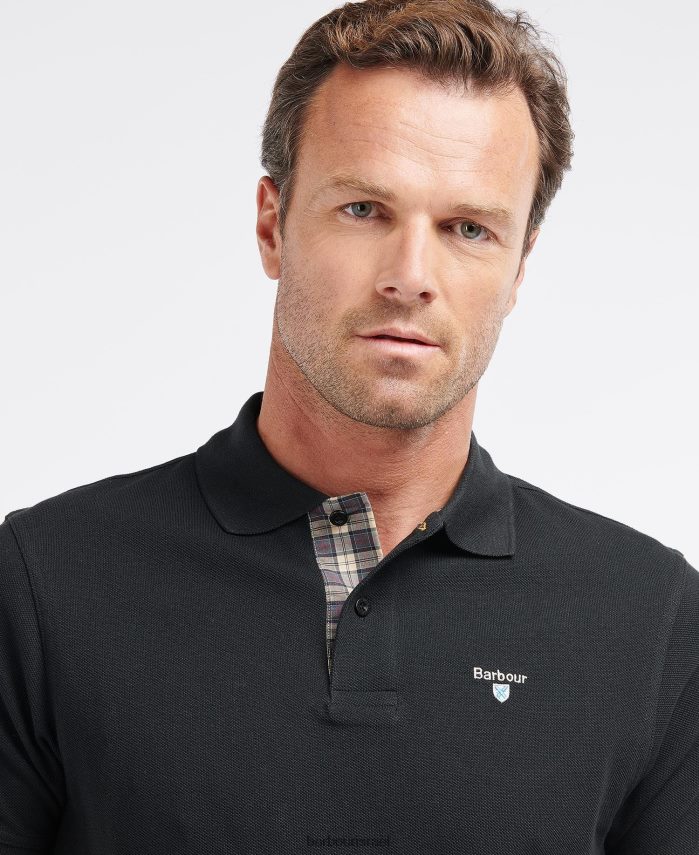 Barbour אבן חול גברים חולצת פולו טרטן פיקה R86Z6X573 הַלבָּשָׁה